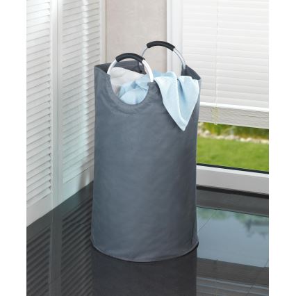 WENKO 3440803100 - Vasketøjskurv JUMBO 38x72 cm antracit/sølv/sort