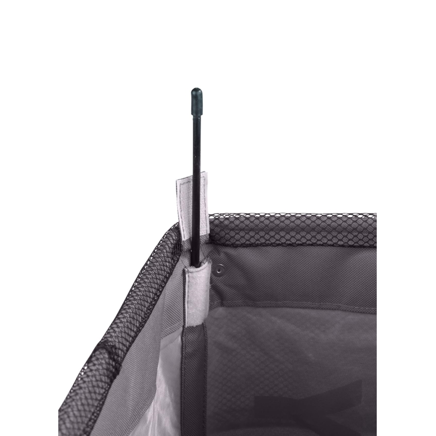 WENKO 3450112100 - Vasketøjskurv QUADRO 40x60 cm grå/sort