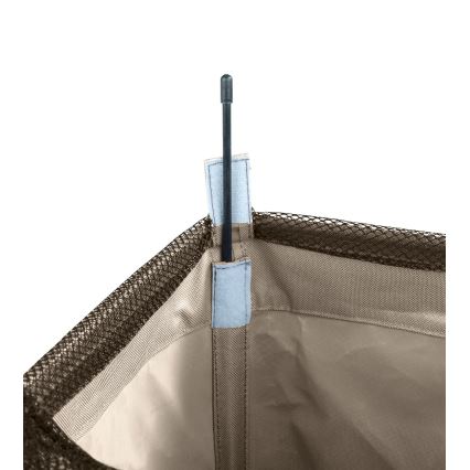 WENKO 3450113100 - Vasketøjskurv CORNO 18,5 x 60 cm beige/sort
