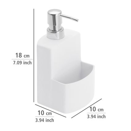 WENKO 3620115100 - Sæbedispenser FESTIVAL 10x18 cm hvid