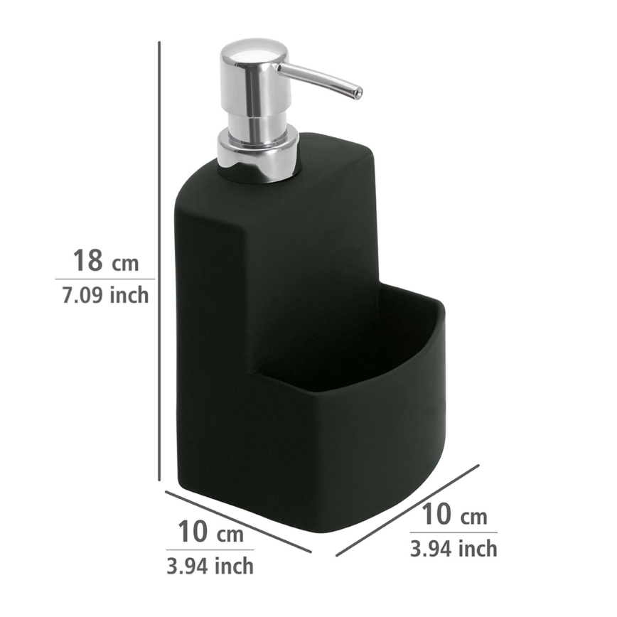 WENKO 3620117800 - Sæbedispenser FESTIVAL 10x18 cm sort