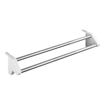 WENKO 3703100 - Tørrestativ TWIN 60x13 cm sølv/hvid