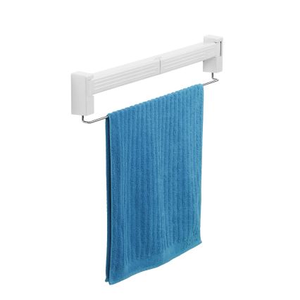 WENKO 3770013100 - Tørrestativ BUTTERFLY 70x13,5 cm sølv/hvid