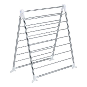 WENKO 3772020100 - Tørrestativ PROFI 65x150 cm rustfrit stål/sølv/hvid