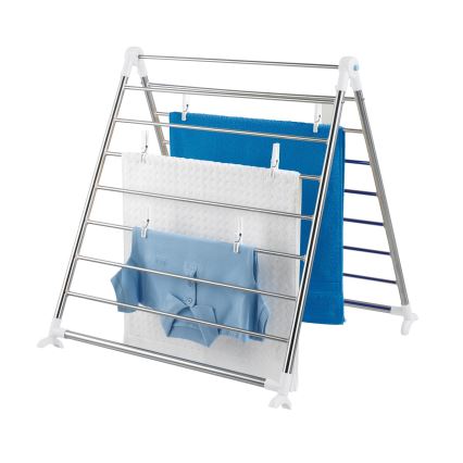 WENKO 3772020100 - Tørrestativ PROFI 65x150 cm rustfrit stål/sølv/hvid
