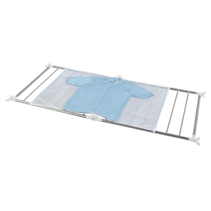 WENKO 3772020100 - Tørrestativ PROFI 65x150 cm rustfrit stål/sølv/hvid
