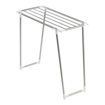 WENKO 3774020100 - Tørrestativ PROFI SINGLE 87x79 cm rustfrit stål/sølv/hvid