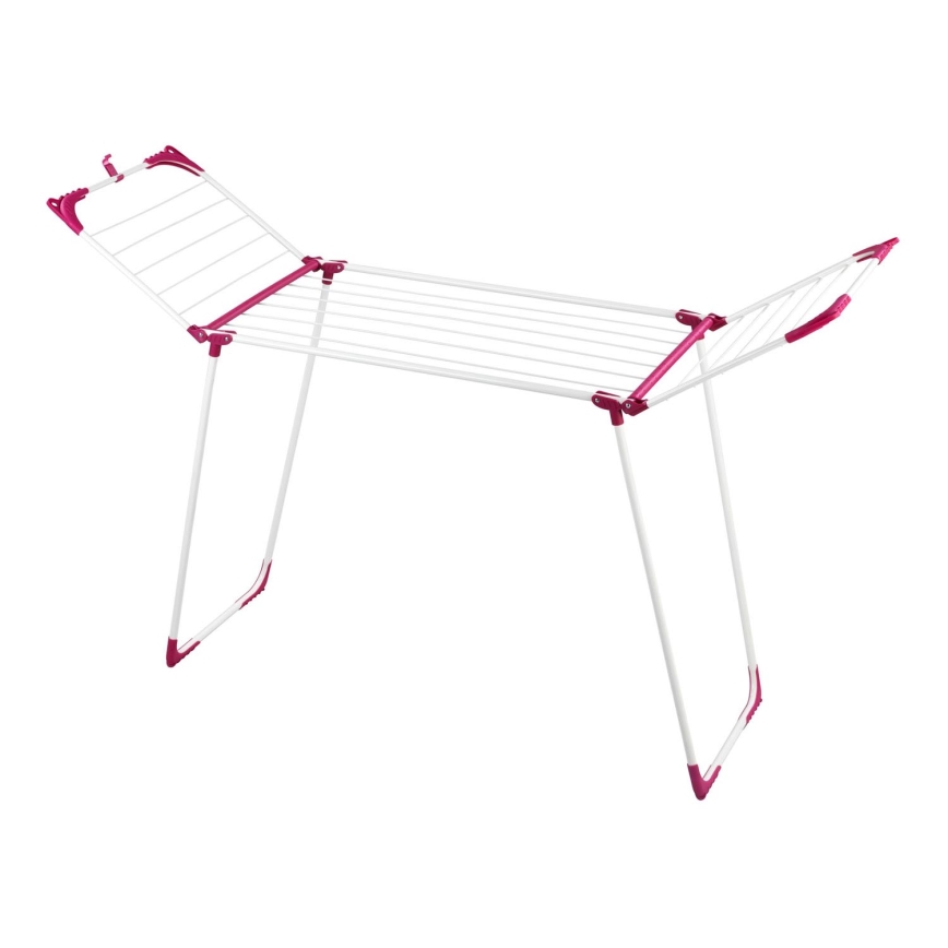 WENKO 3774021100 - Tørrestativ SUMMER DRY 153x76 cm, hvid/lyserød