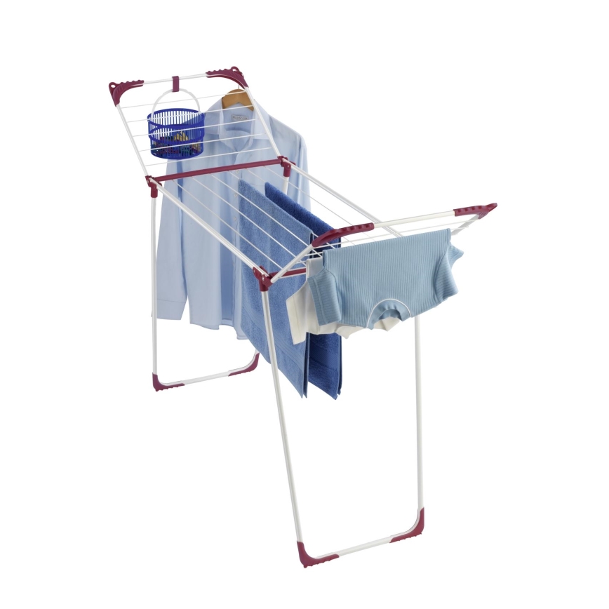 WENKO 3774021100 - Tørrestativ SUMMER DRY 153x76 cm, hvid/lyserød