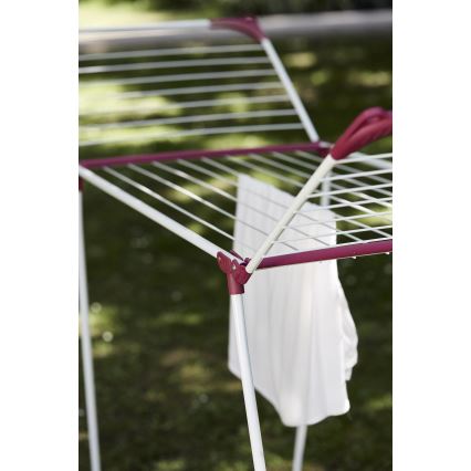 WENKO 3774021100 - Tørrestativ SUMMER DRY 153x76 cm, hvid/lyserød