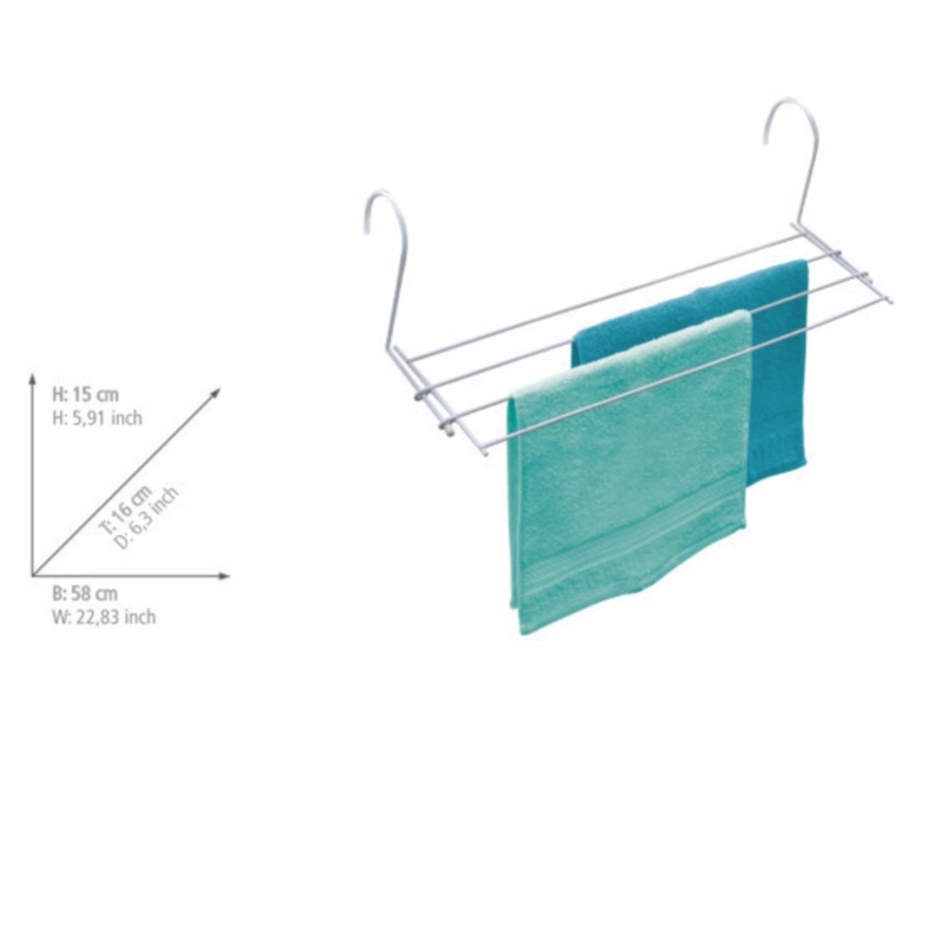 WENKO 3780010100 - Tørrestativ til tøj 58x16 cm, hvid