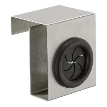 WENKO 4368060100 - PUSH-krog 5x6 cm sølv/sort