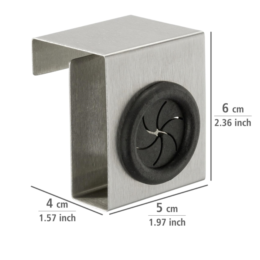 WENKO 4368060100 - PUSH-krog 5x6 cm sølv/sort