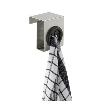WENKO 4368060100 - PUSH-krog 5x6 cm sølv/sort