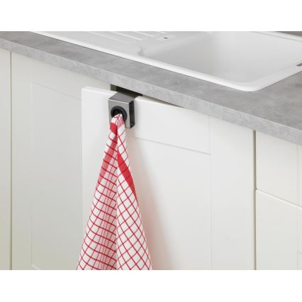 WENKO 4368060100 - PUSH-krog 5x6 cm sølv/sort