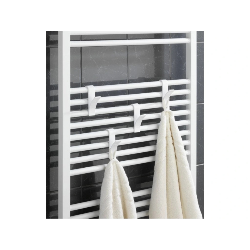 WENKO 4468160100-Kroge 2,5x10,5 cm hvid