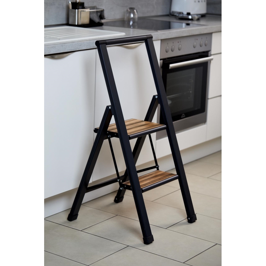 WENKO 50482100 - ALU-DESIGN trappestige 44x101 cm sort