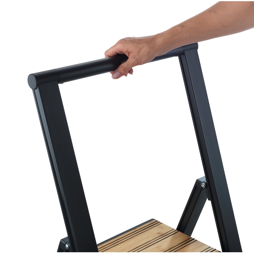 WENKO 50482100 - ALU-DESIGN trappestige 44x101 cm sort