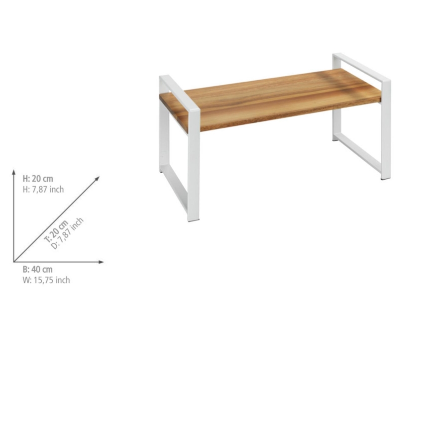 WENKO 53027100 - Hylde LOUISA 40x20 cm hvid/brun