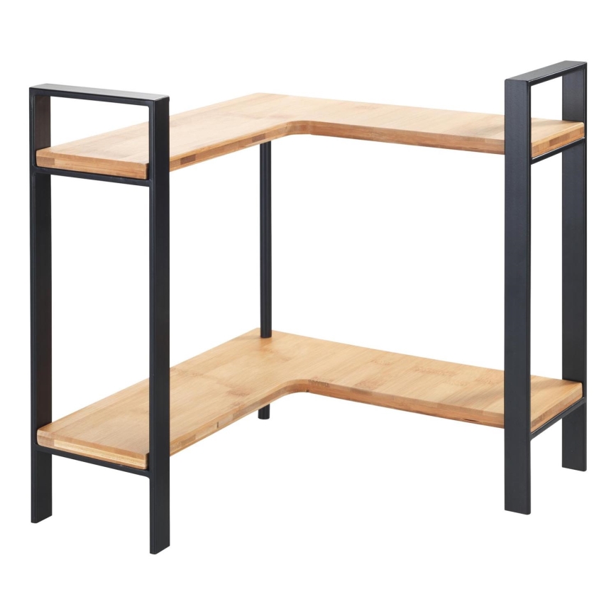 WENKO 53028100 - LOU-hylde 30x33 cm sort/brun