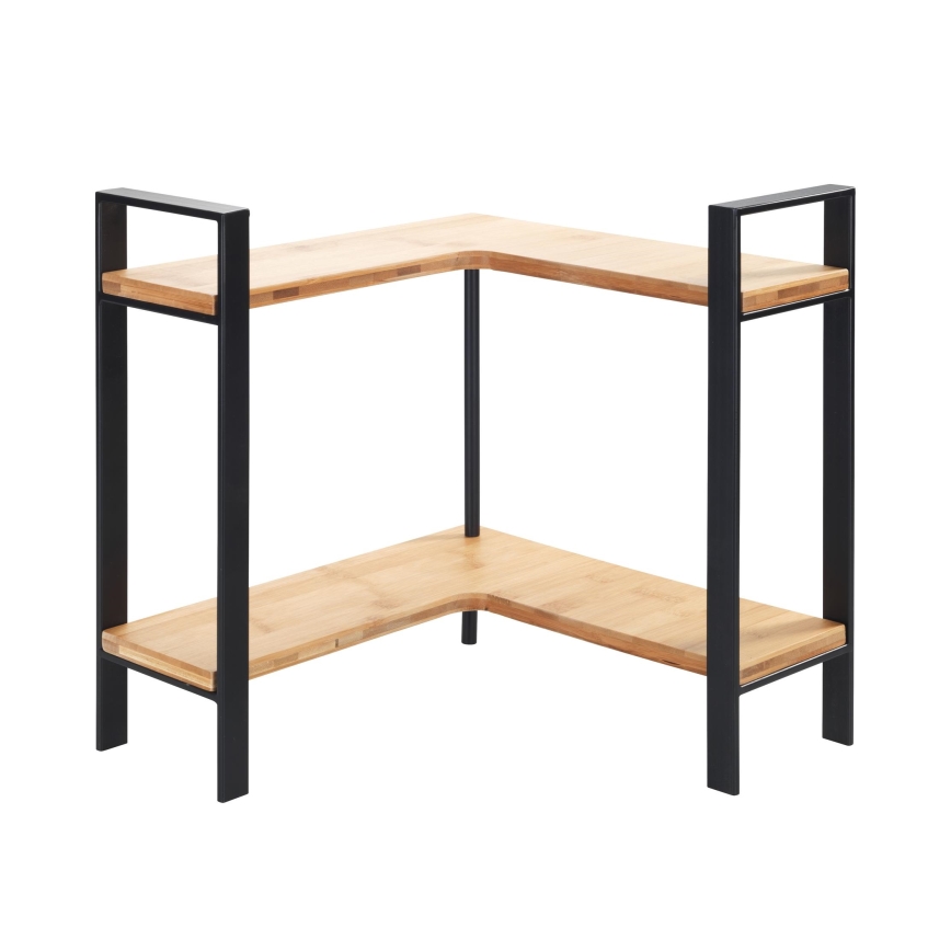 WENKO 53028100 - LOU-hylde 30x33 cm sort/brun