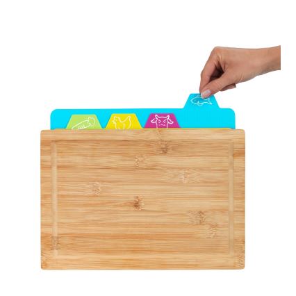 WENKO 53064100 - Skærebræt 32,5x22,5 cm brun/flerfarvet