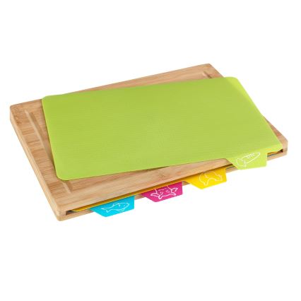 WENKO 53064100 - Skærebræt 32,5x22,5 cm brun/multifarvet
