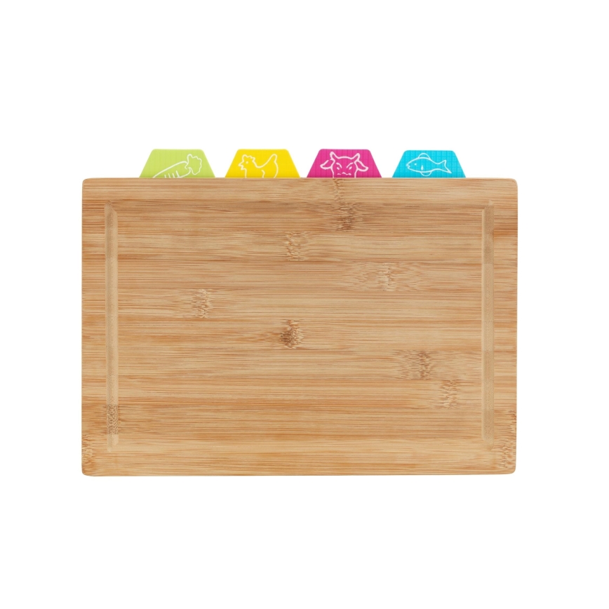 WENKO 53064100 - Skærebræt 32,5x22,5 cm brun/multifarvet