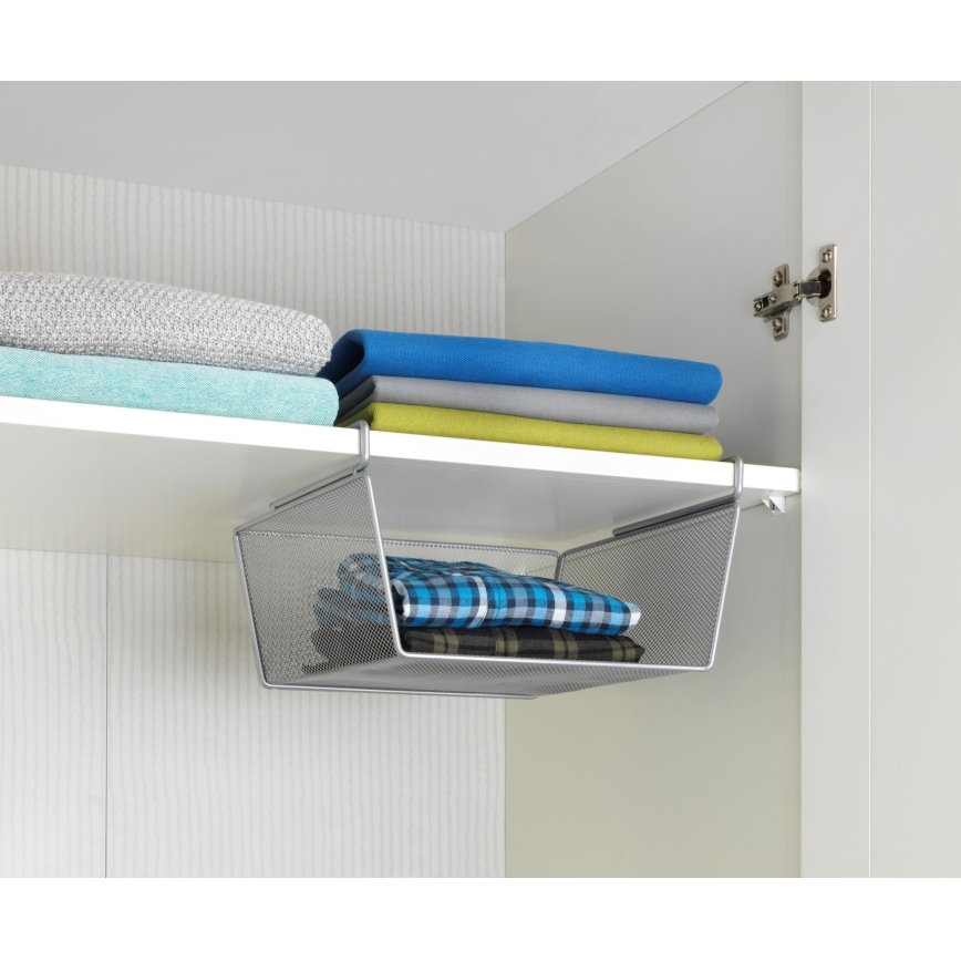 WENKO 53142100 - Sølvfarvet kurv 27,5 x 28 cm