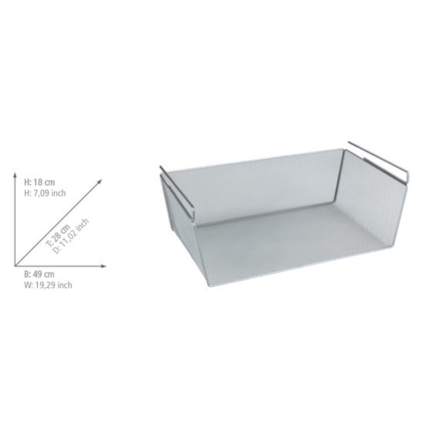 WENKO 53143100 - Kurv 49x28 cm sølv