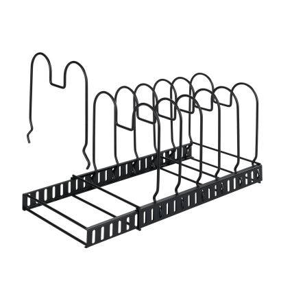 WENKO 53149100 - Låg- og pandeholder 18x18 cm sort