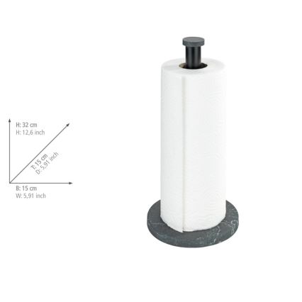 WENKO 53212100 - Viskestykkeholder 15 x 32 cm, sort