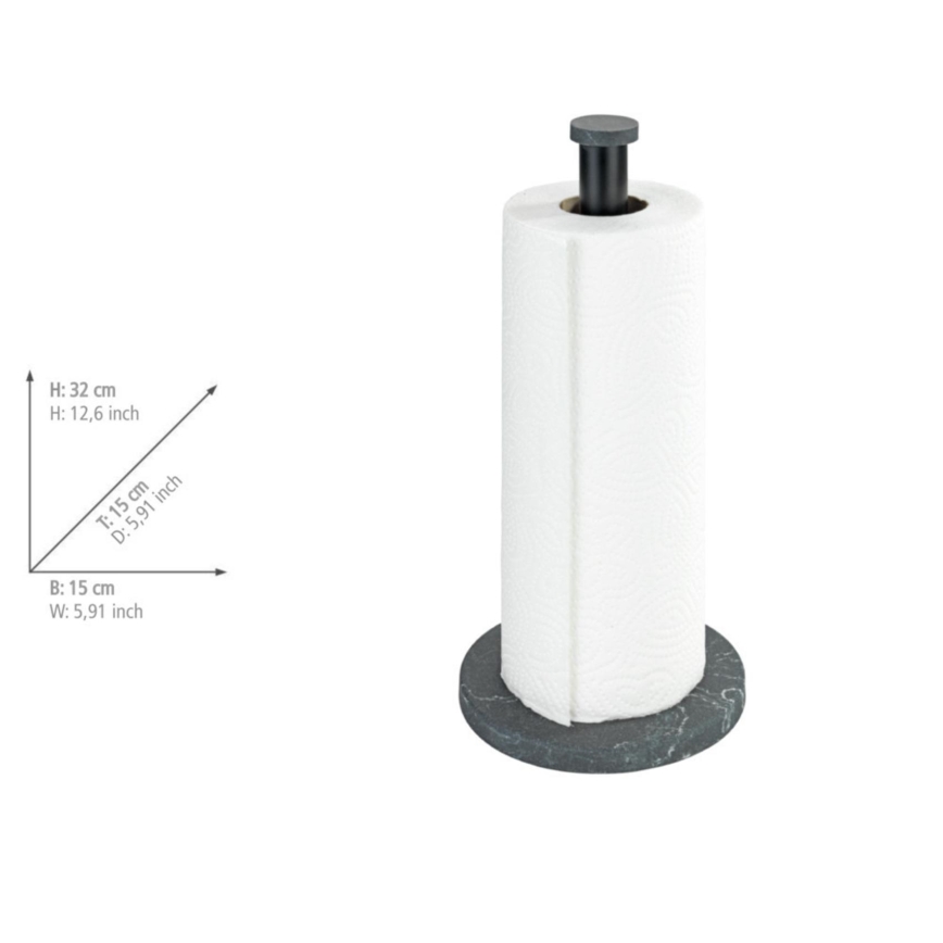 WENKO 53212100 - Viskestykkeholder 15 x 32 cm, sort