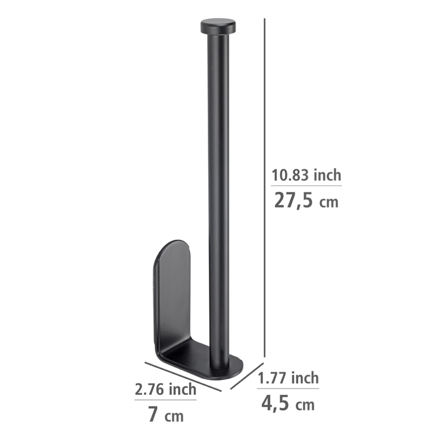 WENKO 53214100 - Rulleholder NIO 27,5x7 cm sort