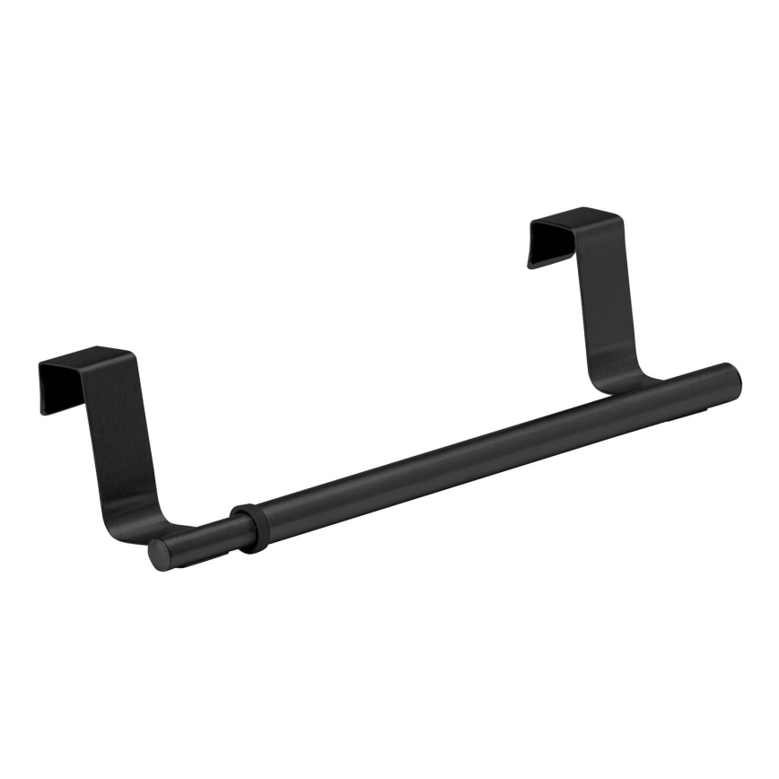 WENKO 53247100 - Håndklædeholder 7 x 6 cm, rustfrit stål/sort