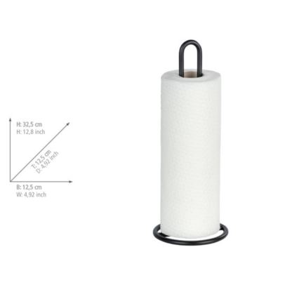 WENKO 53256100 - Holder til viskestykker 12,5 x 32,5 cm, sort