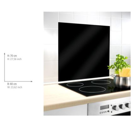 WENKO 53881100 - Afskærmning BLACK 60x70 cm sort