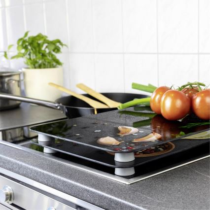 WENKO 53907100 - Kogepladebeskytter 30x52 cm multifarvet/grå/gennemsigtig