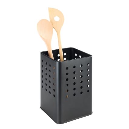 WENKO 54017100 - Bestikholder SILIO 11,5 x 16,5 cm, sort