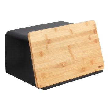 WENKO 54098100 - Brødkasse KUBO 35x26,5 cm sort/brun