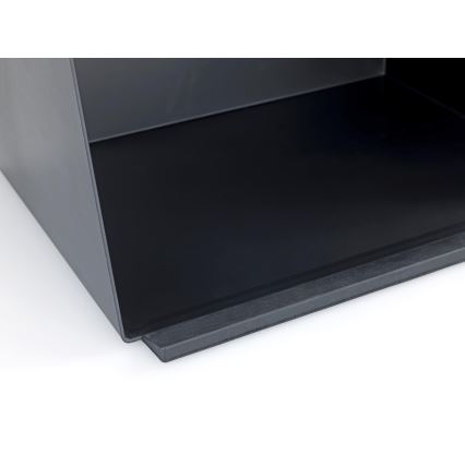 WENKO 54098100 - Brødkasse KUBO 35x26,5 cm sort/brun