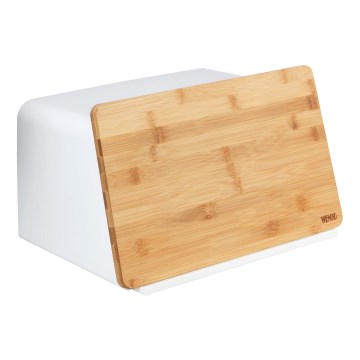 WENKO 54099100 - Brødboks KUBO 35x26,5 cm hvid/brun