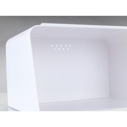 WENKO 54099100 - Brødkasse KUBO 35x26,5 cm hvid/brun