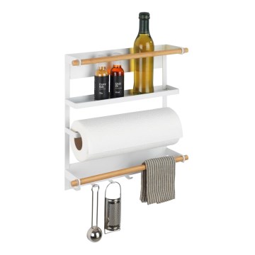 WENKO 54113100 - Organizer MAGNA 33x34 cm hvid/brun/sort