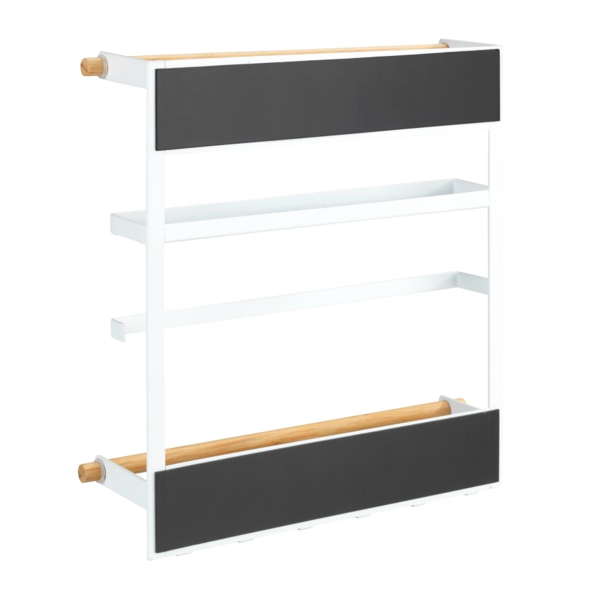WENKO 54113100 - Organizer MAGNA 33x34 cm hvid/brun/sort