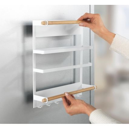 WENKO 54113100 - Organizer MAGNA 33x34 cm hvid/brun/sort