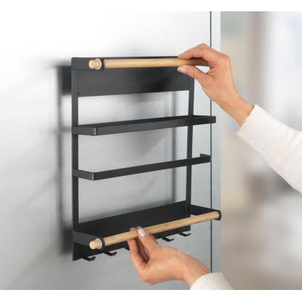 WENKO 54114100 - Organizer MAGNA 33x34 cm sort/brun