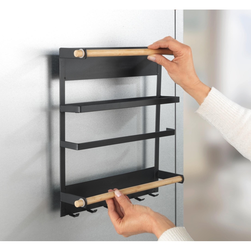 WENKO 54114100 - Organizer MAGNA 33x34 cm sort/brun
