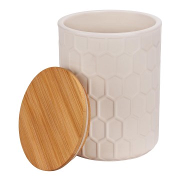 WENKO 54222100 - Box MAYA 13x17 cm hvid/brun