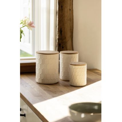 WENKO 54222100 - Box MAYA 13x17 cm hvid/brun